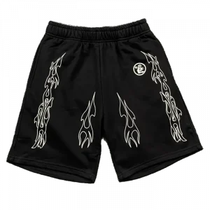 Black Hellstar Flame Shorts