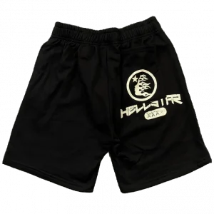 Black Hellstar Flame Shorts