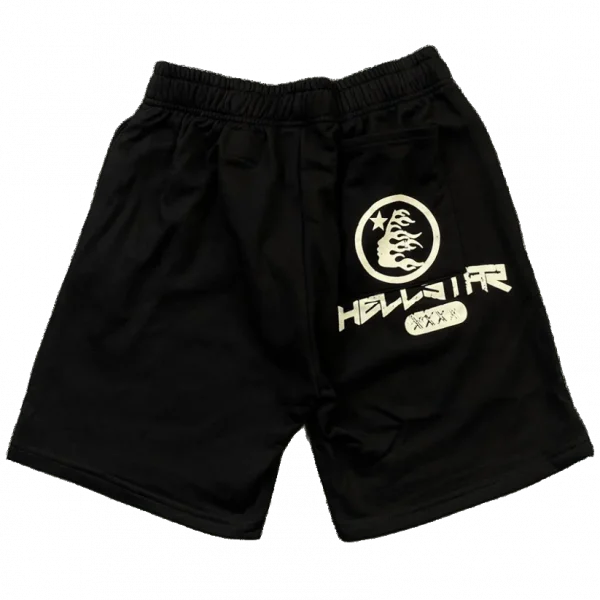 Black Hellstar Flame Shorts