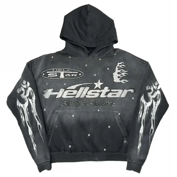 Black Hellstar Studios Racer Vintage Hoodie