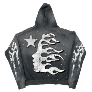 Black Hellstar Studios Racer Vintage Hoodie