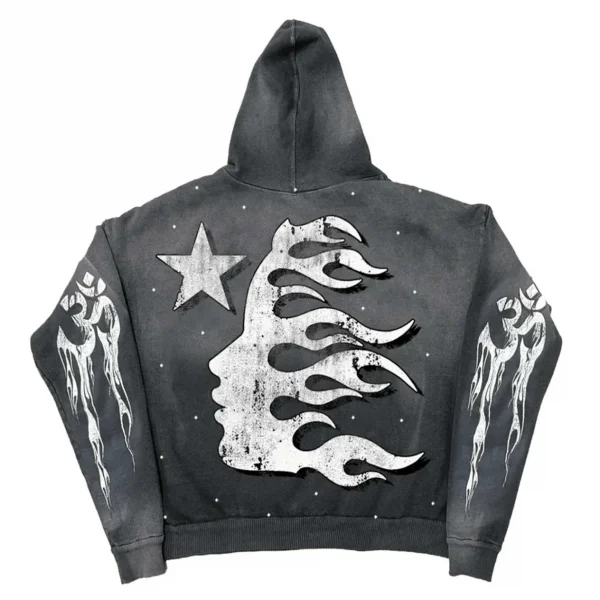 Black Hellstar Studios Racer Vintage Hoodie