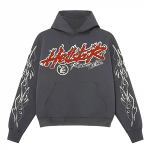 HELLSTAR STUDIOS RECORDS TOUR HOODIE FADED BLACK
