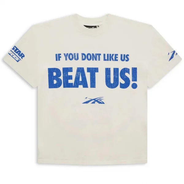 Hellstar Beat Us! T-shirt White/Blue
