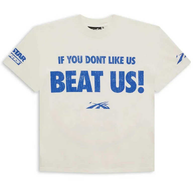 Hellstar Beat Us! T-shirt White/Blue