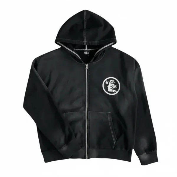 Hellstar Black Zip Up Hoodie