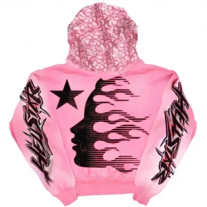 Hellstar Brainwashed With Brain Hoodie Pink