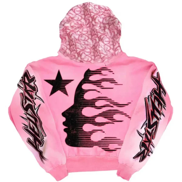 Hellstar Brainwashed With Brain Hoodie Pink