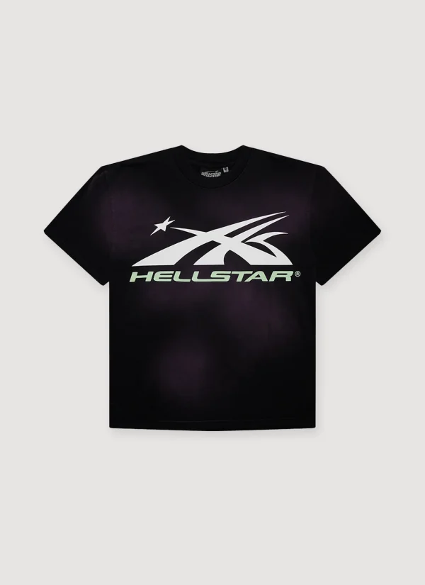 Hellstar Glow in the Dark Sports Logo T-shirt Purple