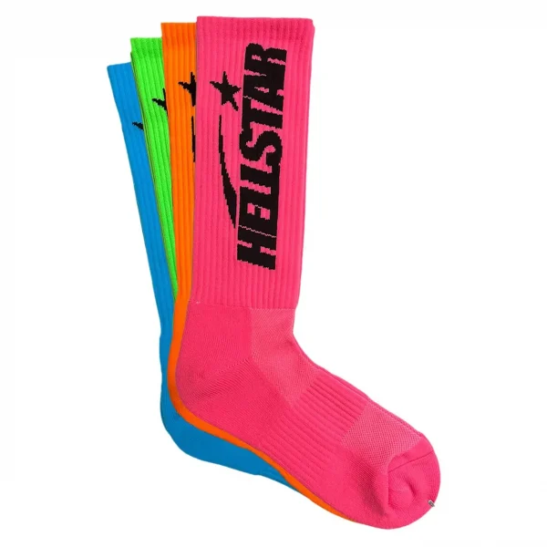Hellstar Logo Socks (4 Pack) Neon