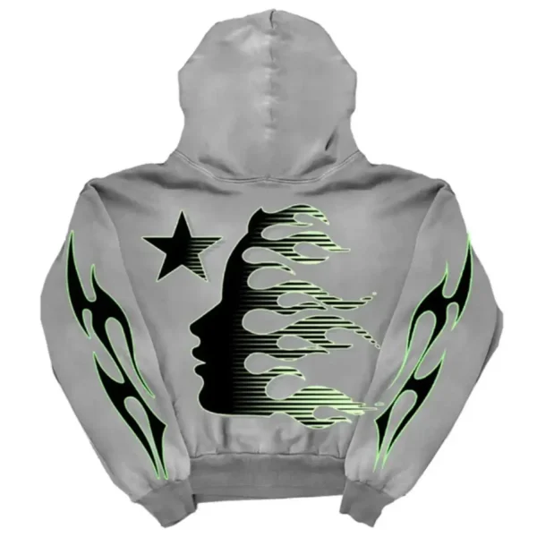 Hellstar Sport Logo Hoodie Faded Grey