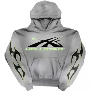 Hellstar Sport Logo Hoodie Faded Grey