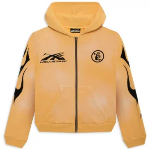 Hellstar Sports Zip-Up Sweatshirt Yellow