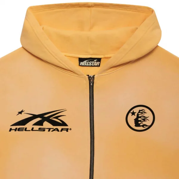 Hellstar Sports Zip-Up Sweatshirt Yellow
