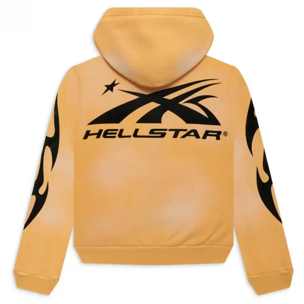 Hellstar Sports Zip-Up Sweatshirt Yellow