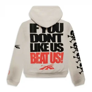 Hellstar If You Dont Like Us Beat Us Hoodie White