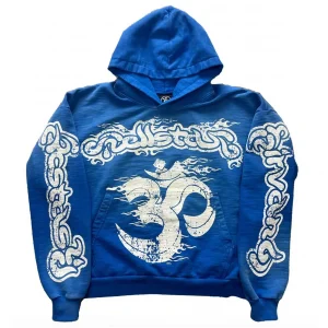 Hellstar Studios Records Yoga Hoodie Blue