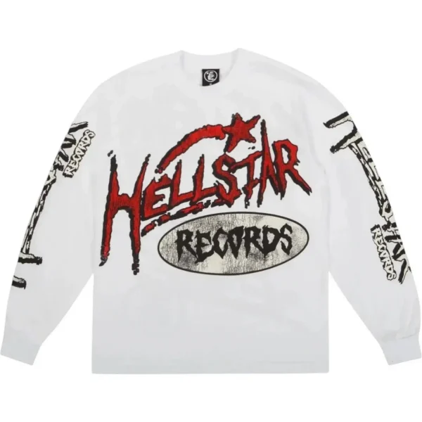 Hellstar White Studios Records Long Sleeve