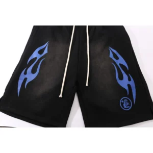 Hellstar Flame Graphic Shorts Black
