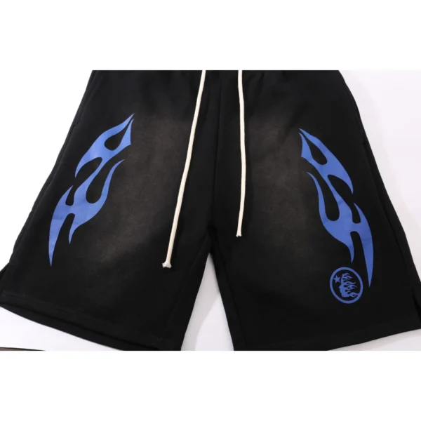 Hellstar Flame Graphic Shorts Black