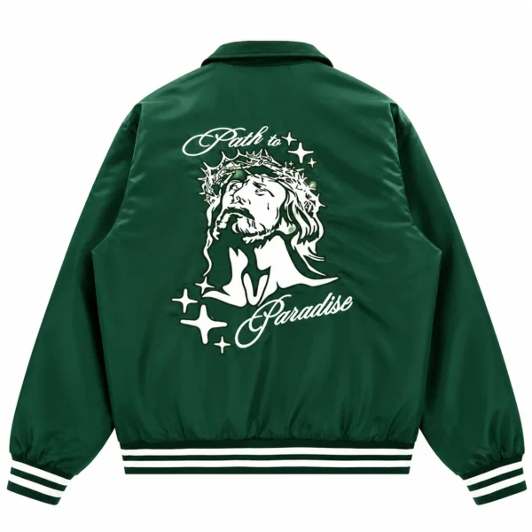 Hellstar Path To Paradise Varsity Jacket Green