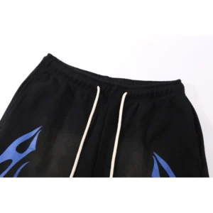 Hellstar Flame Graphic Shorts Black