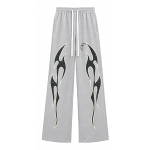 Hellstar Flame Sweatpants Grey