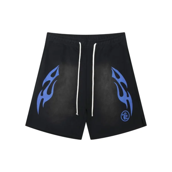 Hellstar Flame Graphic Shorts Black