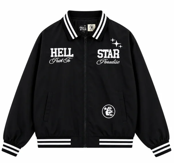 Hellstar Path To Paradise Varsity Jacket Black