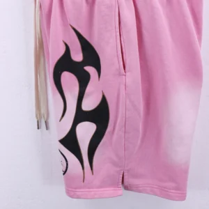 Hellstar Flame Shorts Pink